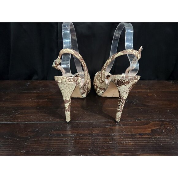 Vince Camuto Halca Snakeprint Stilleto Peep-toe Pumps/Sz. 10M - Picture 6 of 9